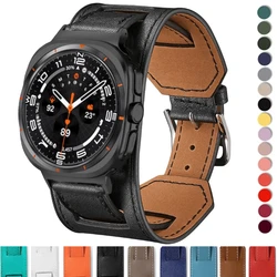 Pulseira de couro premium para samsung galaxy watch ultra 47mm pulseira confortável acessórios samsung galaxy watch 8 ultra pulseira