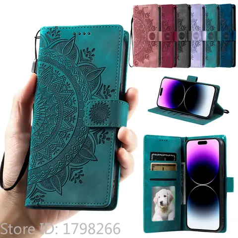 Embossing Process Wallet Phone Case For Samsung Galaxy J7 J5 J3 Pro J4 J6 A6 A8 Plus A7 2018 A750 Luxury Leather Flip Cover Bags