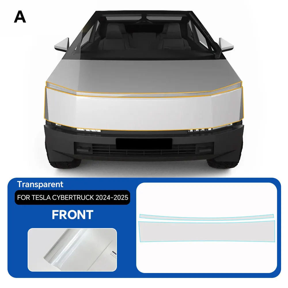 

For Tesla Cybertruck 2024 2025 TPU Body Bumper Door Pre-cut Sticker Paint Protection Film PPF Scratch-resistant And Transparent