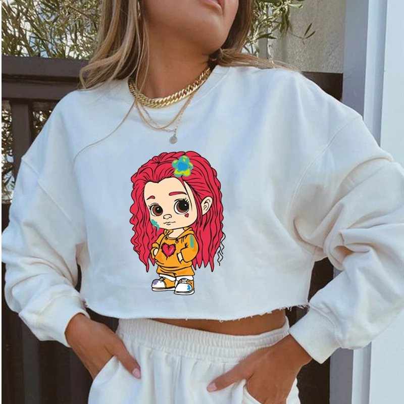 Lovely Karol G Short Crew Neck Sweatshirt Anime Cartoon Fashion Prints Streetwear Birthday Gift For Karol G Fans