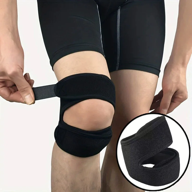 1 PC Sports Kneepad Double Patellar Knee Patella Tendon Support Strap Brace Pad Protector Open Knee Wrap Band Fitness Men Women
