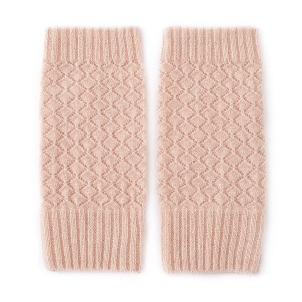 Warm Cashmere Fingerless Gloves for Writing And Cycling Winter Protection Hand Wraps Women's Autumn And Winter Cold Resistance