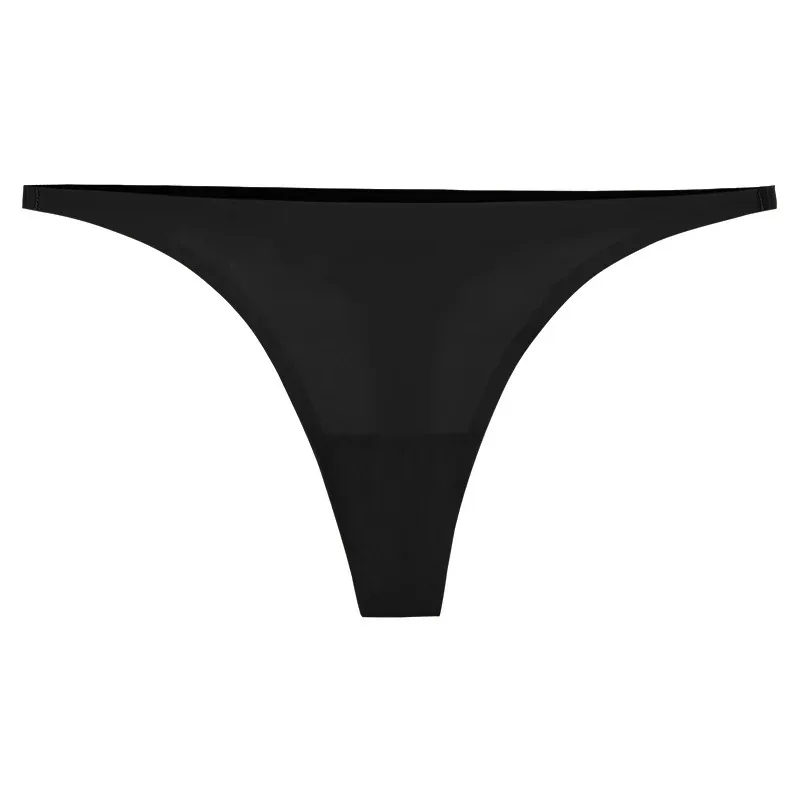 1-10pcs Ice Silk Seamless Panties For Women Thin Band Thongs Woman Satin Underwear Female Bikini Panties String Tangas Mujer image 5