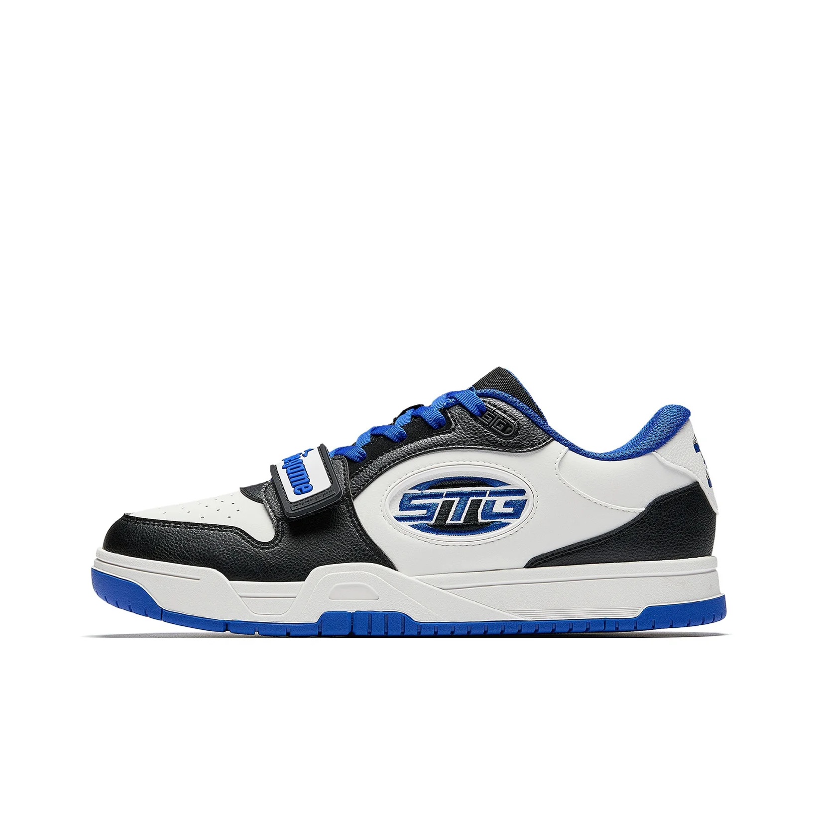 Anta STG Low top Basketball Shoes Men's Black White Blue 912611801S-6