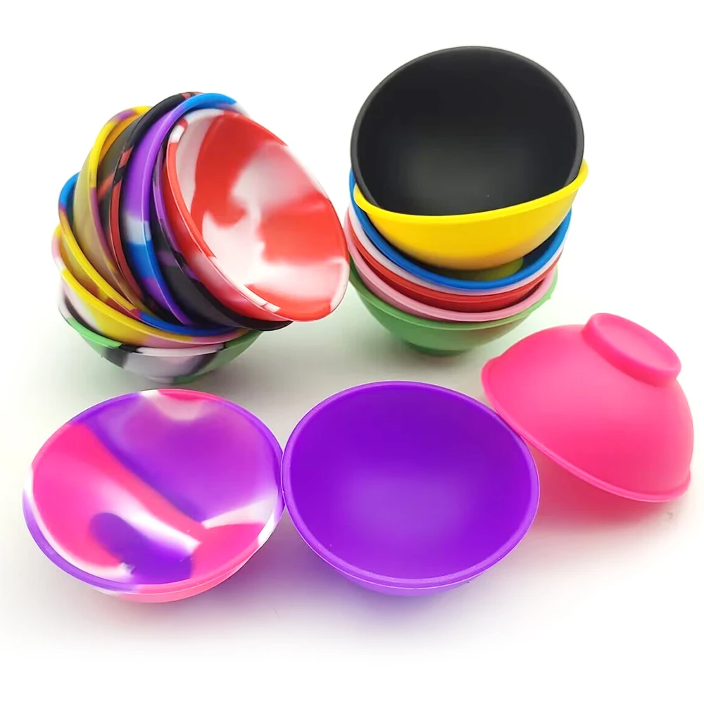 

100Pcs Silicone Bowl 67mm Jar Container Smoking Smoke Cigarette Tobacco Herb Accessories Grinder Kitchen Storage Box