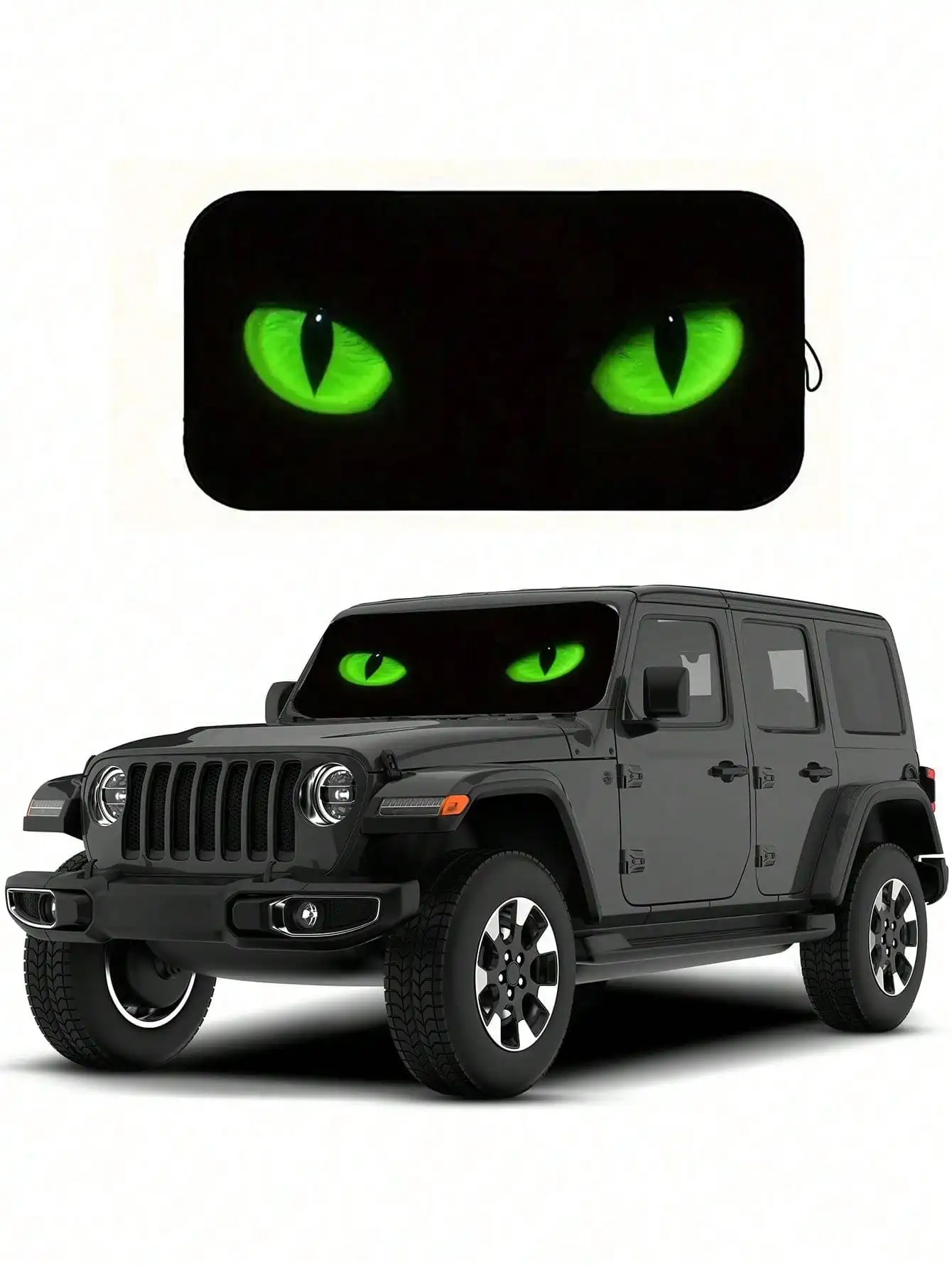 1 parasol plegable para parabrisas de coche de 59,06 x 27,5 pulgadas, bloque UV, interior fresco, se adapta a los modelos de 2025