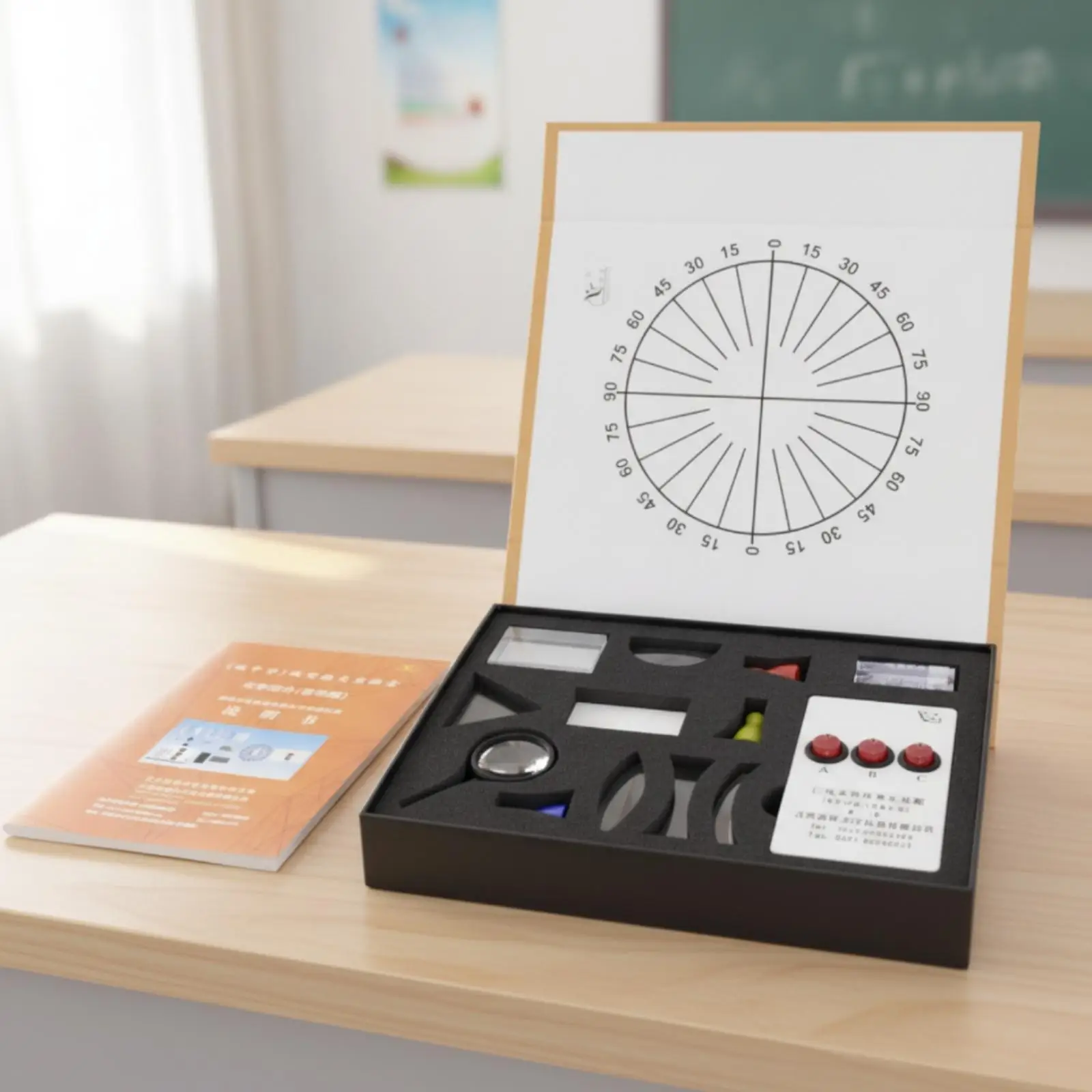 Physics Optics Experiment Kit Educational Optics Experiment Box Optical for Students, Middle Schoolers