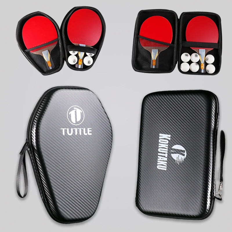 TUTTLE/KOKUTAKU Hard Shell Table Tennis Racket Bag EVA Waterproof Table Tennis Racket Cover Protection Case for Ping Pong Paddle