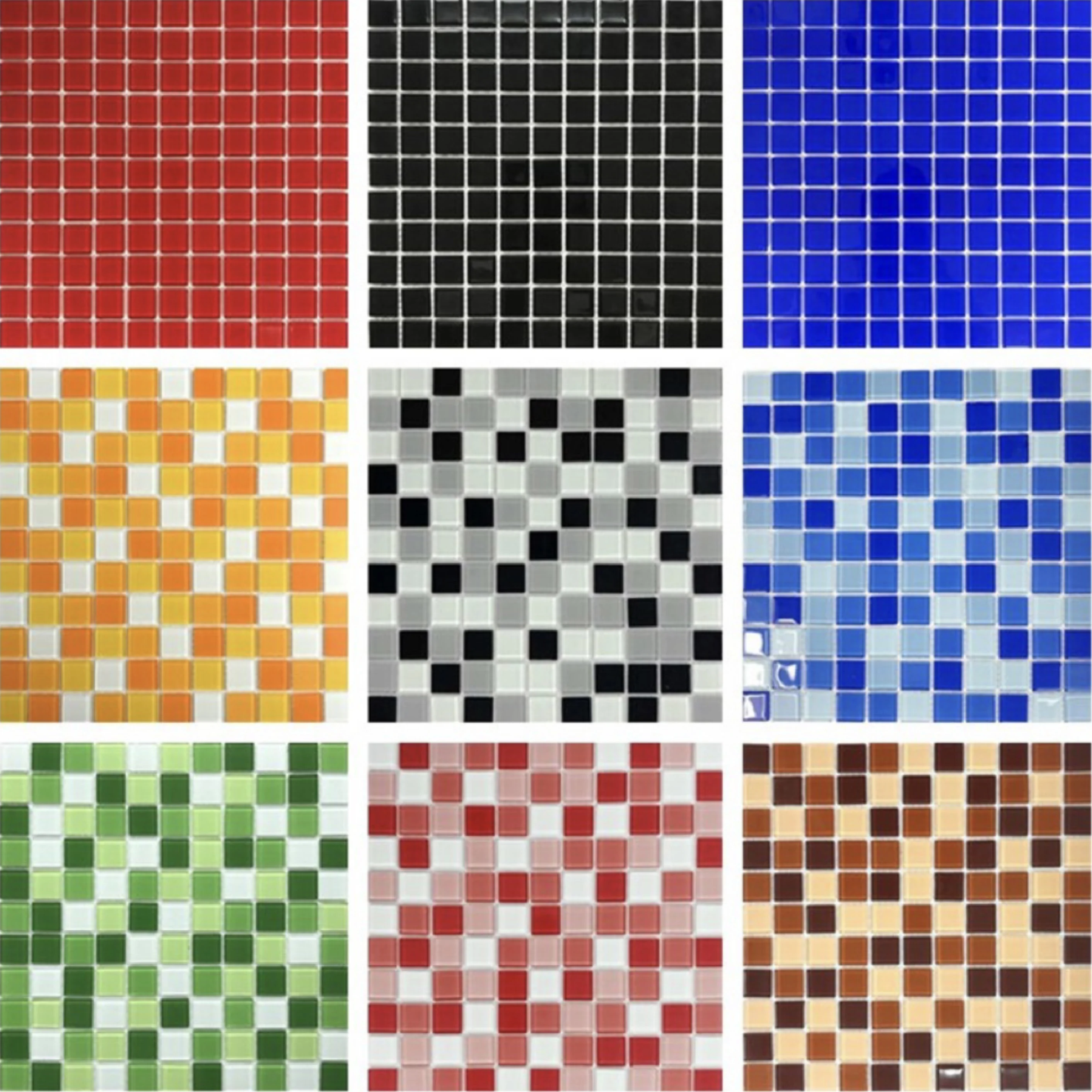 Azulejos de vidrio de mosaico de cerámica, espejo hecho a mano, tecnología de pared, Material decorativo de cristal de colores, bricolaje, 50 piezas