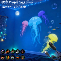 USB Projector Light Ocean Animals LED Night Lamp 5V USB Plug-in Night Lights More Pattern Designs Projection for Wall Ceiling