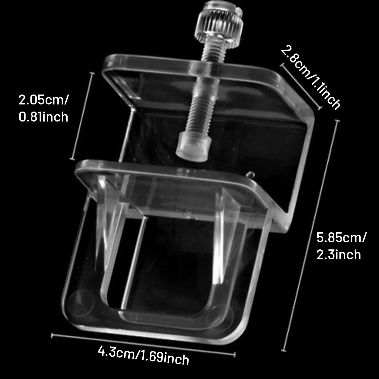 6x Clip per rete per schermo per acquario Parti per morsetto per rete anti-salto Sostituisci accessorio regolabile Supporto per fissaggio coperchio superiore per schermo per acquario