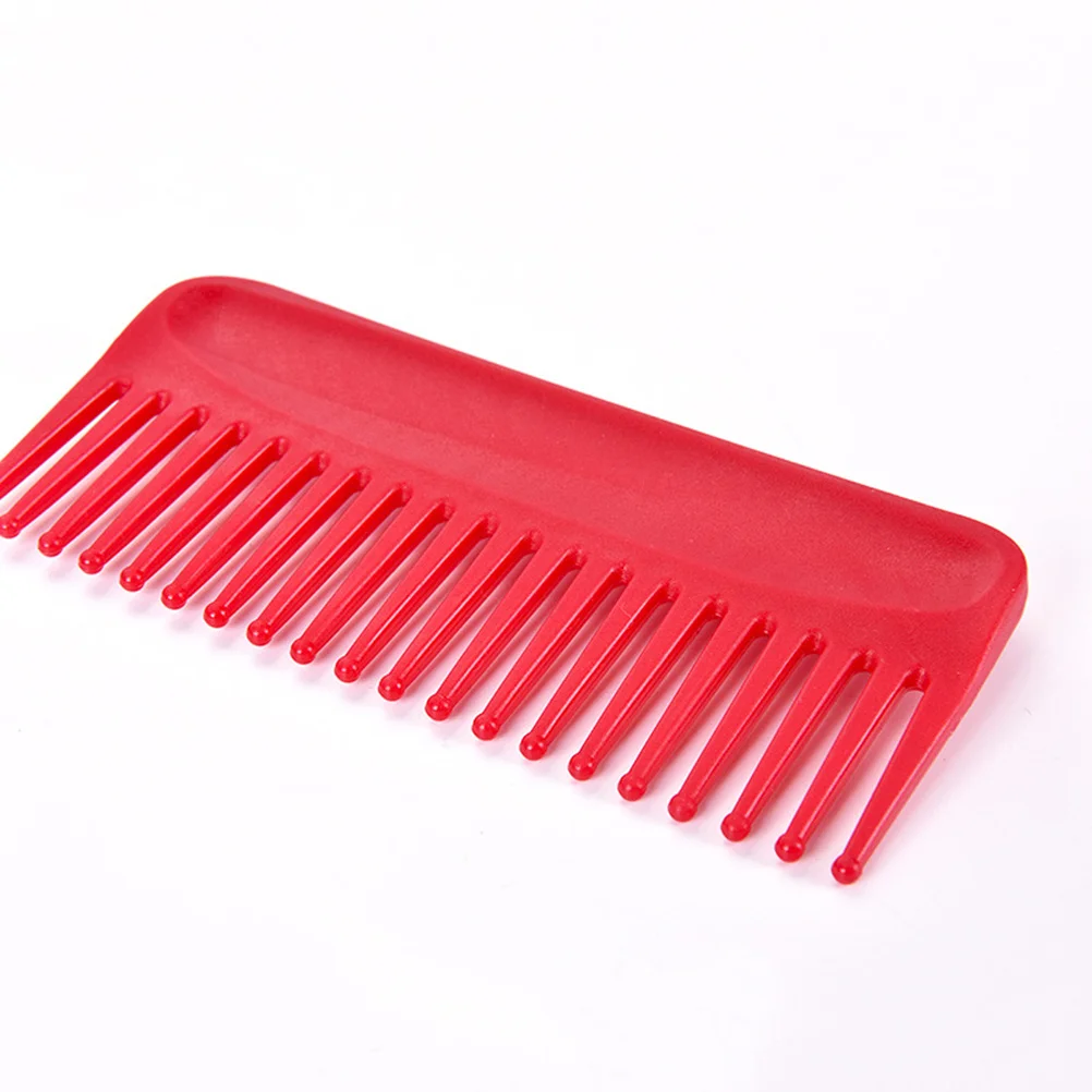 3 قطع من أمشاط بلاستيكية خفيفة الوزن ذات أسنان واسعة للاستخدام المنزلي في الصالونات، مشط شعر مستقيم مجعد لفك تشابك الشعر من البلاستيك #5