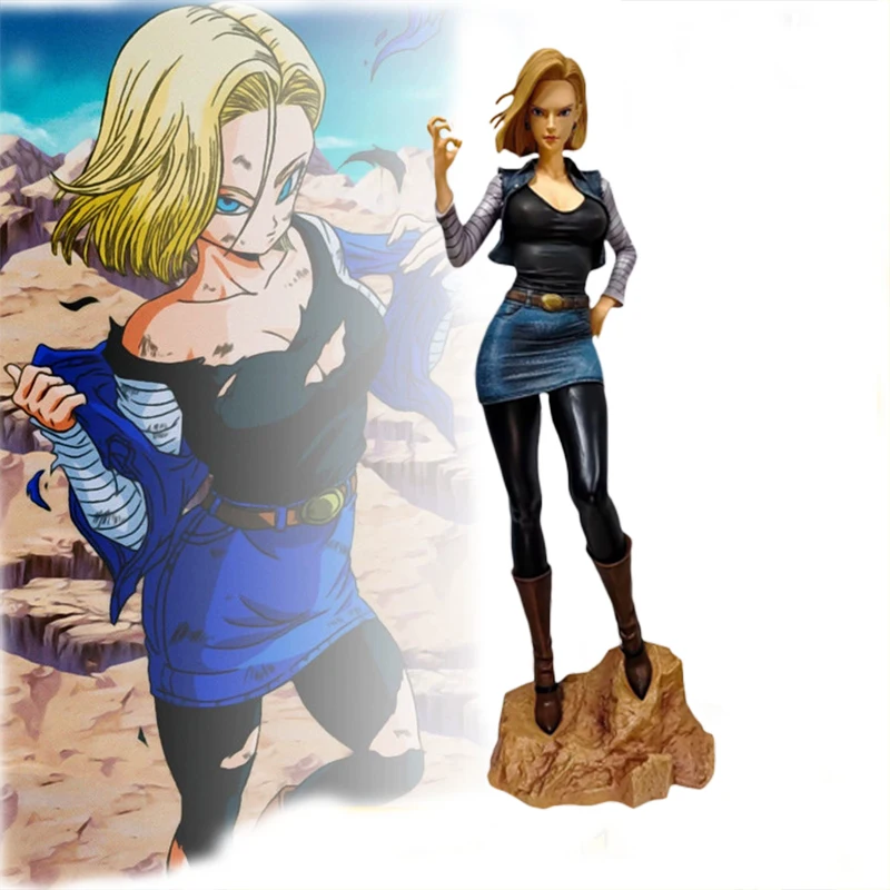 

44cm Dragon Ball Z Figures Anime Android 18 Figurine Pvc Dbz Statue Sexy Collectible Model Ornaments Decoration Toys Kid Gifts