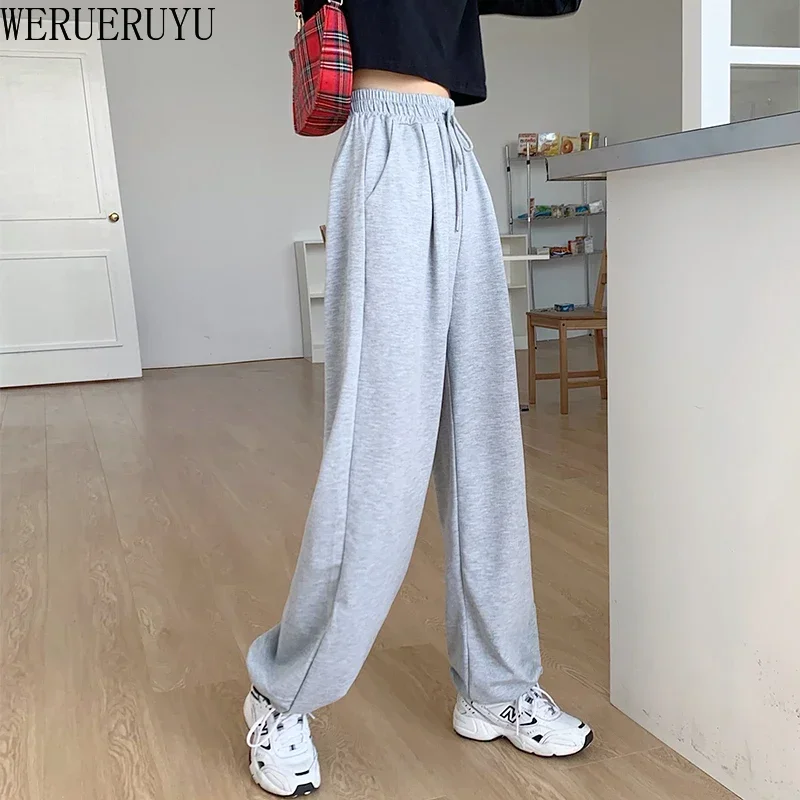 

WERUERUYU Casual Pants Women Spring And Summer New Fashion Loose Harem Beam Feet Sports Wild Was Thin Of Nine Points