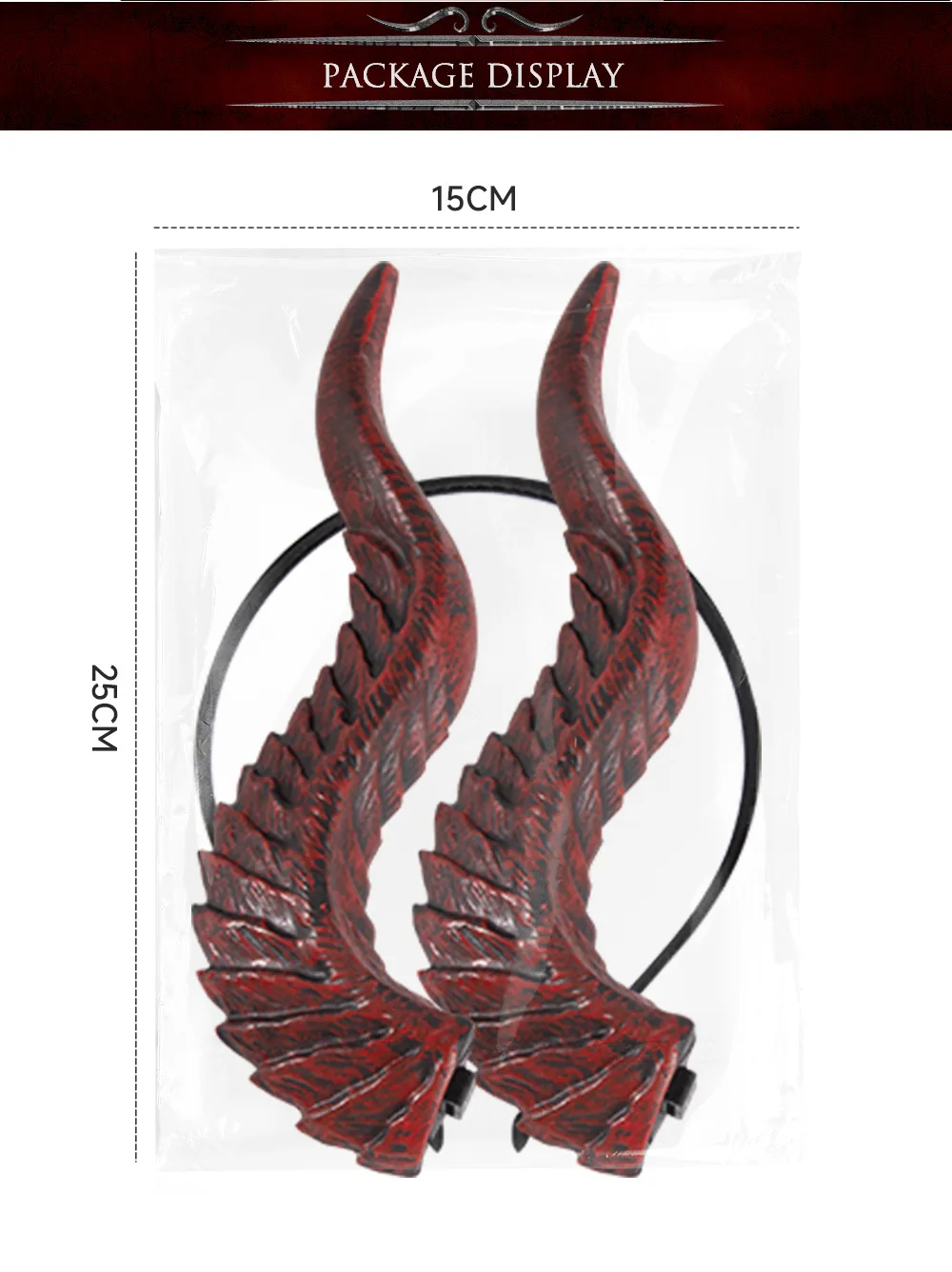 2025Halloween Cosplay Teufelshorn Haarreifen DIY Montage COS Haarschmuck Requisiten Dämon Ochse Verformbares Horn – Detail 21