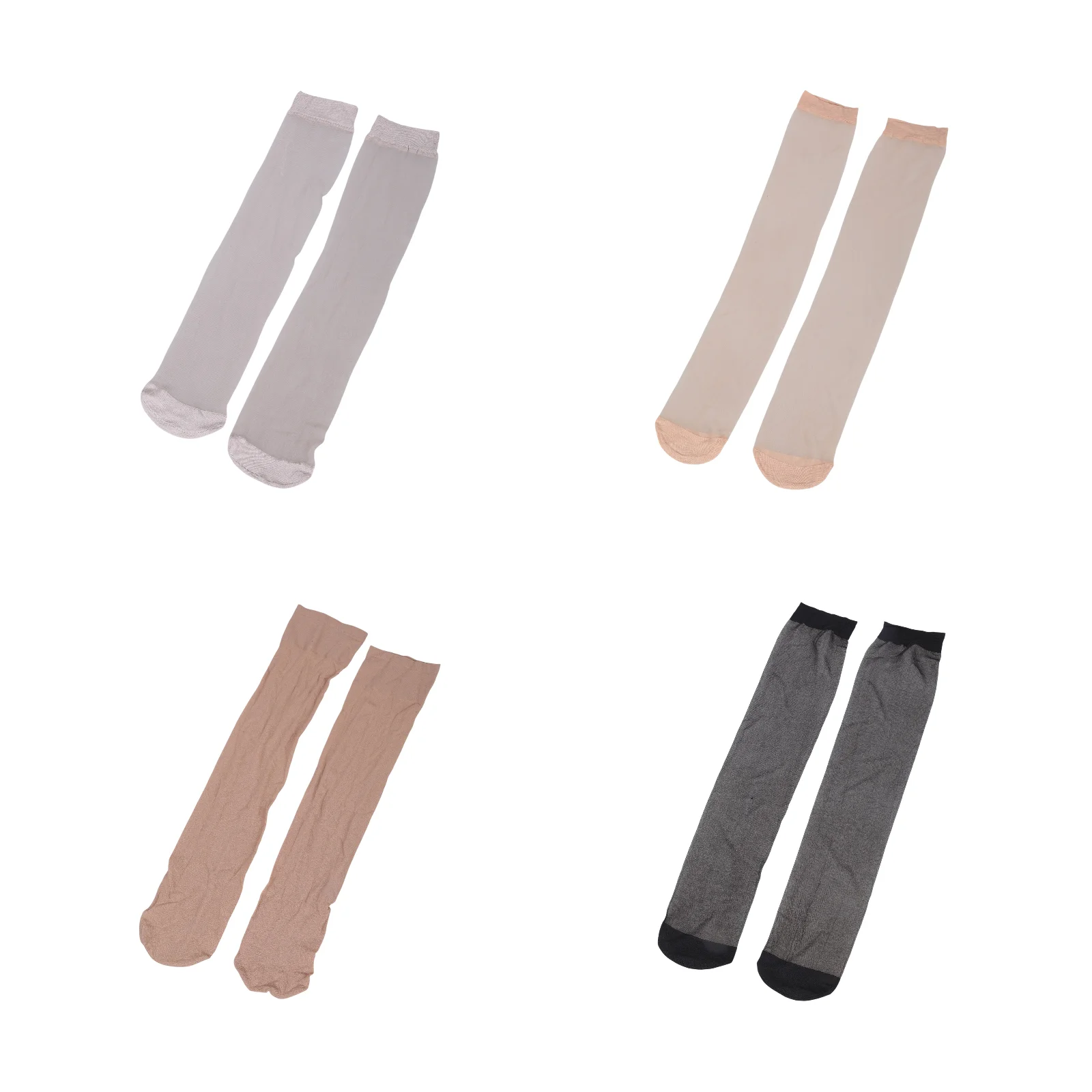 

Ultra-thin crystal stockings calf socks four-color combination (grey + flesh color + coffee + black)