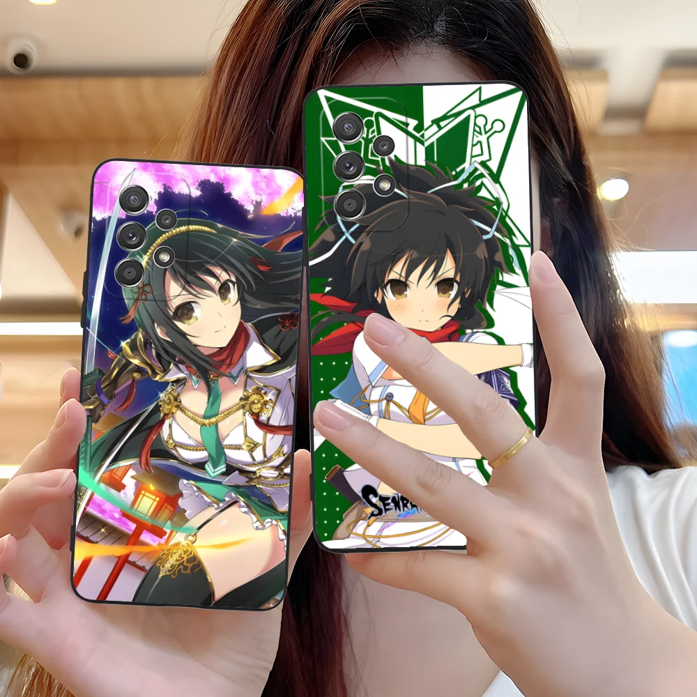 Senran Kagura Asuka Phone Case for Samsung Galaxy A91 73 71 70 54 53 52 34 24 23 21 S 5G Black Cover Cellphones Smartphone