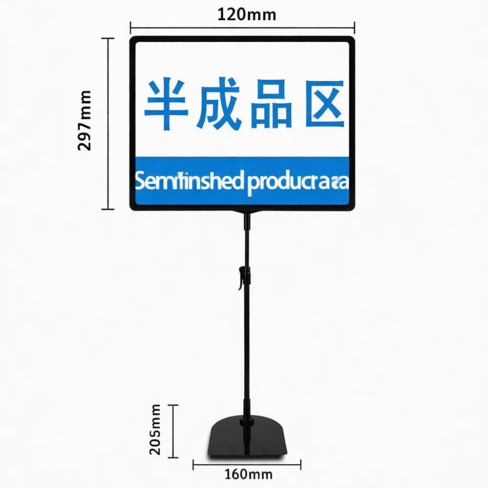 Advanced Telescopic Poster Stand Metal Sign Holder Display Rack Retail Warehouse Information Label Office Menu Board