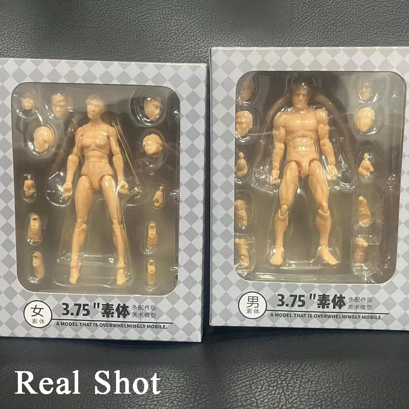 3.75-inch Figma Action Figure Toys 1:18 DIY Joints Body Artist Movable Limbs Male Female Model Mannequin Art Sketch Draw Dolls