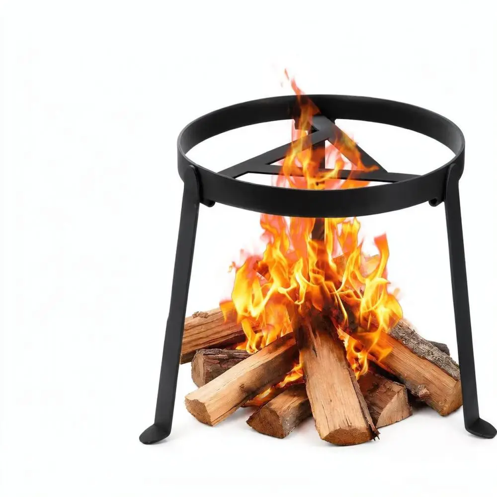 Outdoor Folding Campfire Tripod Portable Grill Stand For Camping Picnic Hiking Cooking Hanging Pot Tool Setup