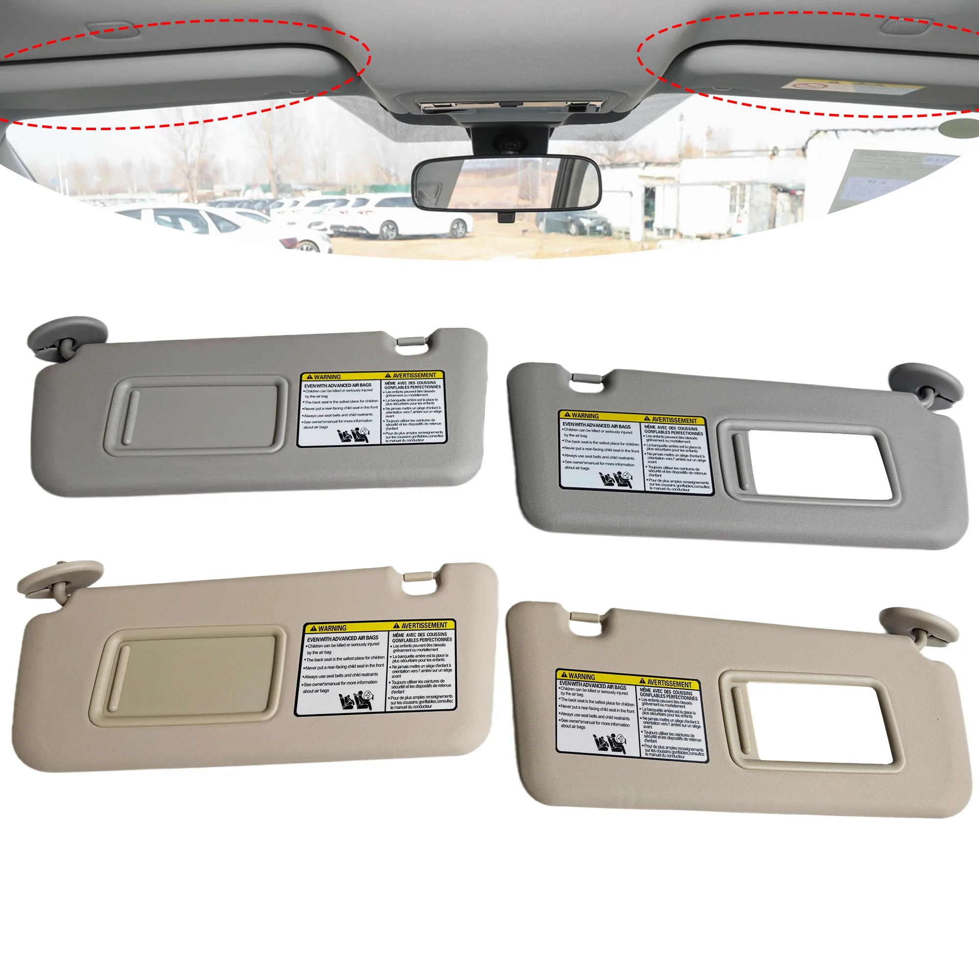 Car Sun Visor Panle For Toyota RAV4 RAV 4 2ND Gen XA20 2003 2004 2005 Left Driver Right Passenger Side Sunvisor Sun Shade