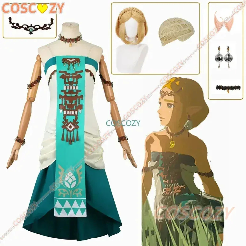 

New Princess Cosplay Costume Dress Cosplay Princess Long Dress Wig and Accessories Outfit Halloween Outfit for Woman