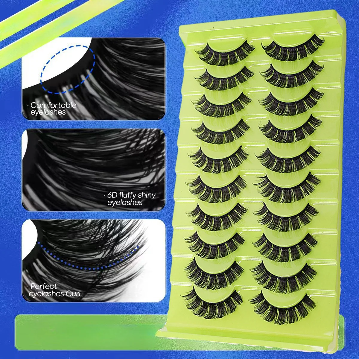 10 paar zachte en lichtgewicht valse wimpers - lang en dik, huidvriendelijk, herbruikbaar, geschikt voor beginners - perfect voor