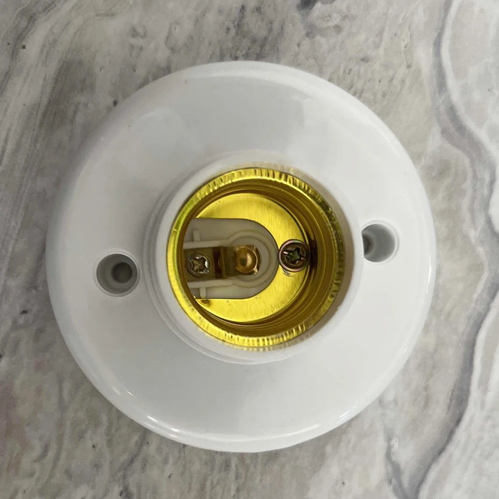 

Saving Energy 220V E27 Lamp Holder Home Corridor Stairs Round Light Bulb Socket Base White Lighting Accessories