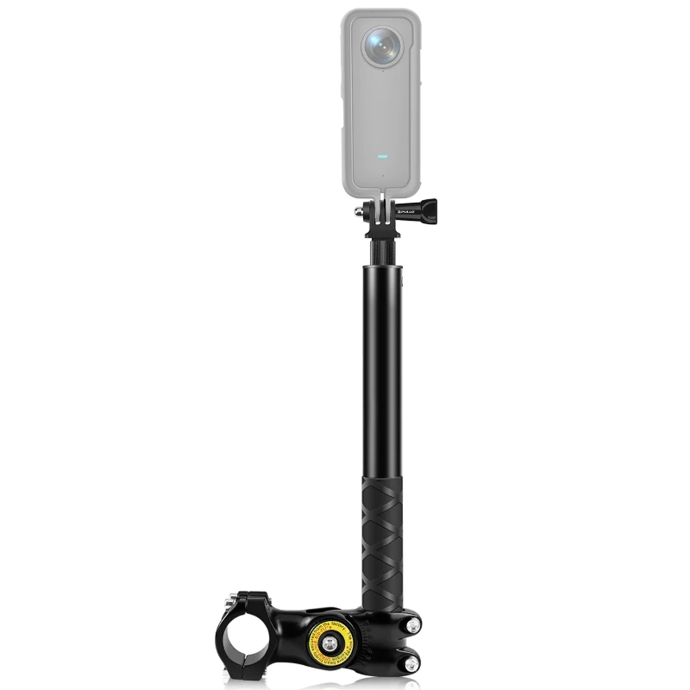 

Motorcycle Bike Selfie Stick for GoPro Hero 11/10/9 Insta360 ONE X Handlebar Camera Bracket 27.9-113.5cm 1/4”Screw Sports Camera