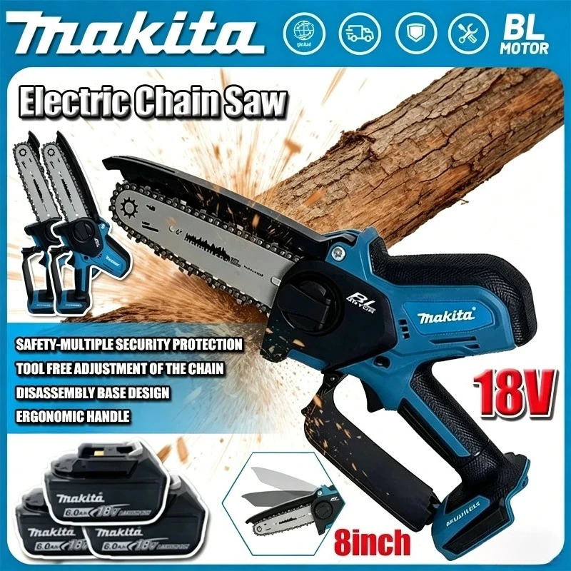 

Makita 6Inch Chain Saw Handheld Portable Wood Logging Chainsaw Garden Pruning Wood Power Tool For Makita Battery
