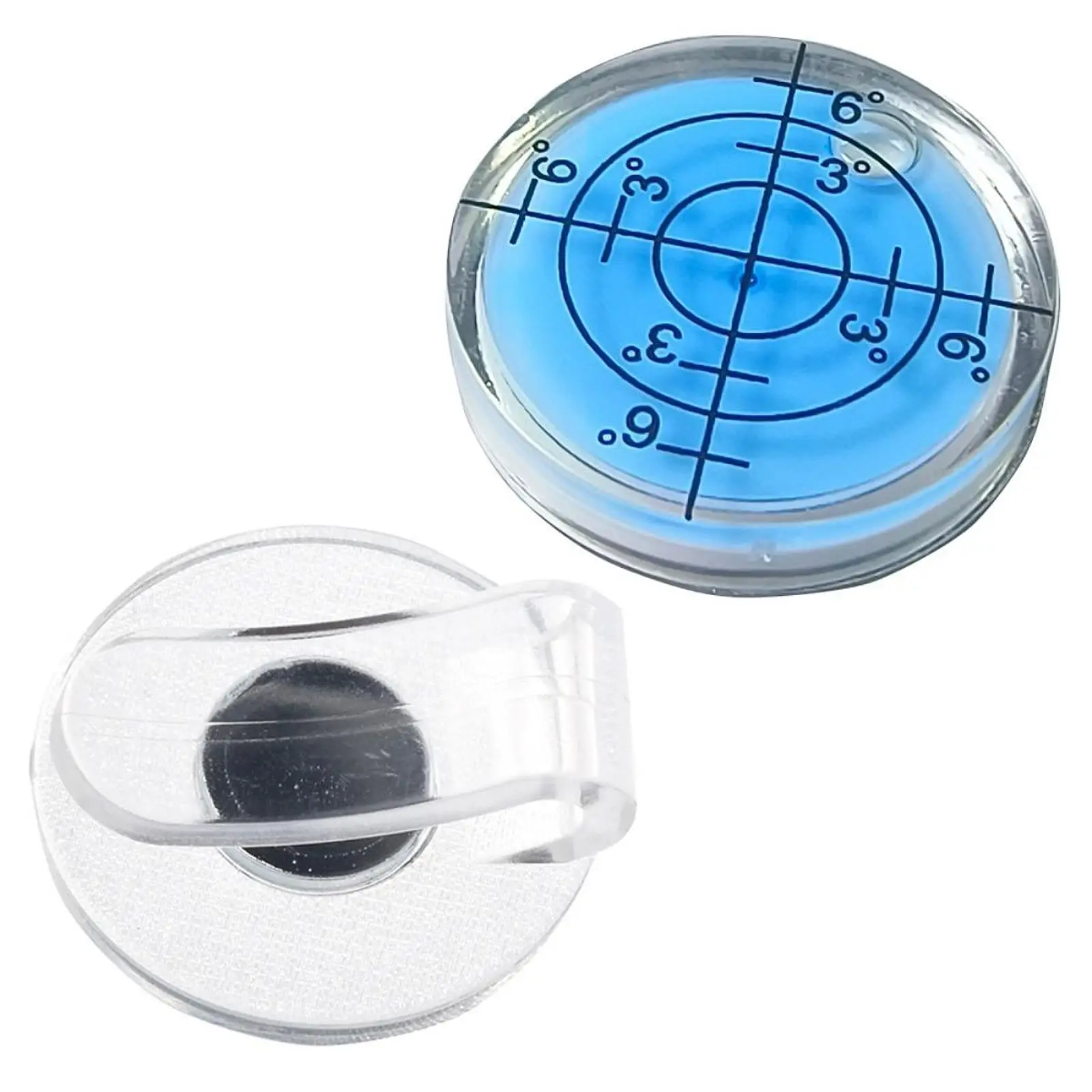 Golf Level Bubble Ball Marker High Precision Portable Marker Coin for Golf Green Slope Reading Aid