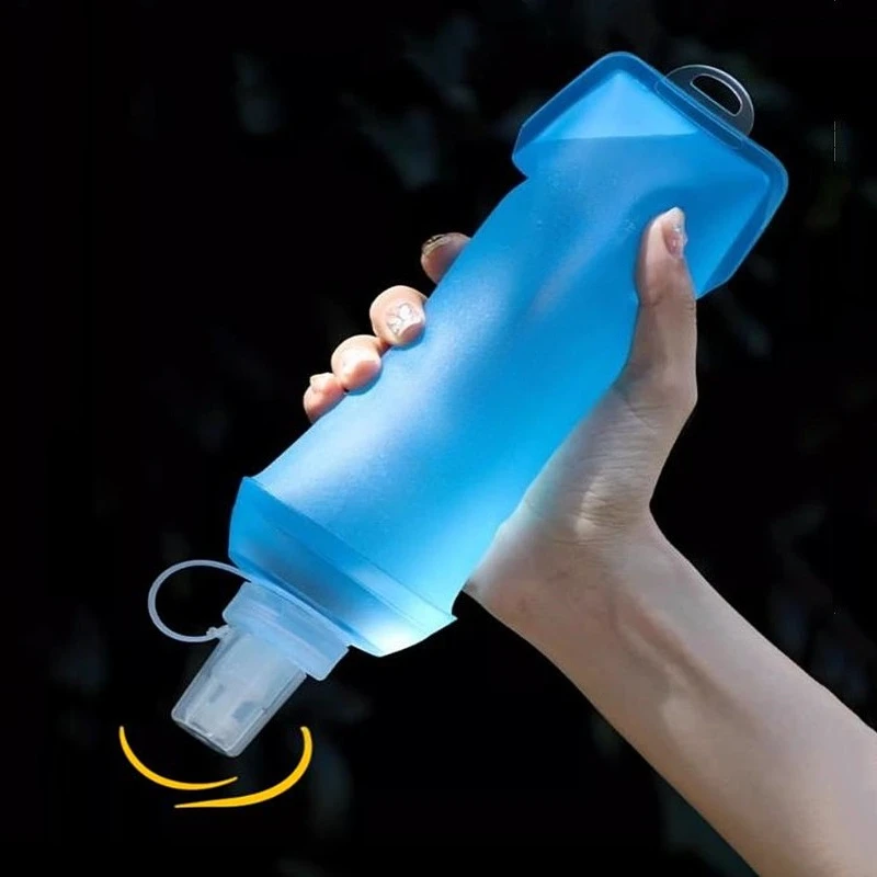 1PC Sports Soft Water Cup Off-road Climbing Folding Soft Water Bottle Marathon Running Portable Outdoor Handheld Coffee Cup