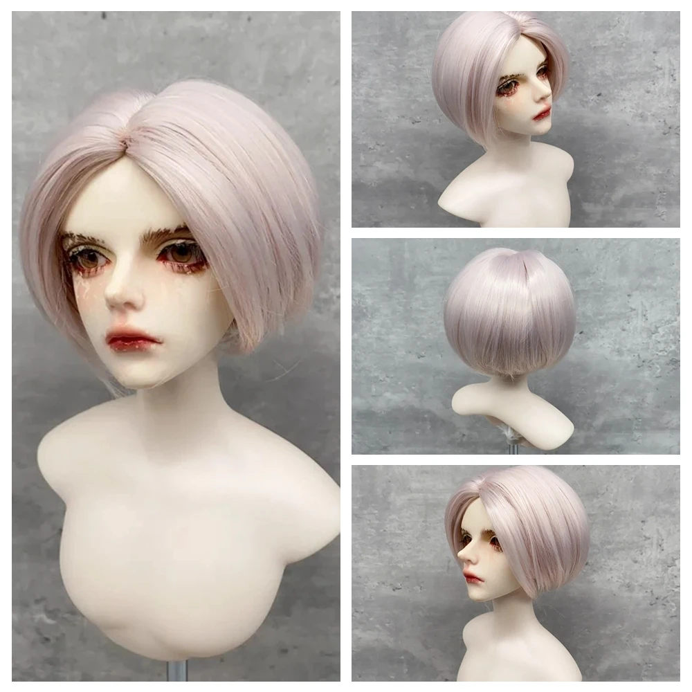 BJD Doll Wig Suitable for 1/3 1/4 1/6 Uncle Size Soft Fiber Silk Hand Altered Hair Styling Boy Short Hair Doll Accessories