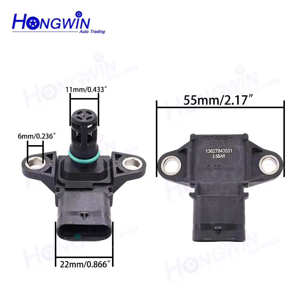Manifold Absolute Pressure MAP Sensor 13627843531 For BMW 2 Series F22 F23 3 Series F31N F34 F80 F80N 4 Series F32 F33 F36 F82