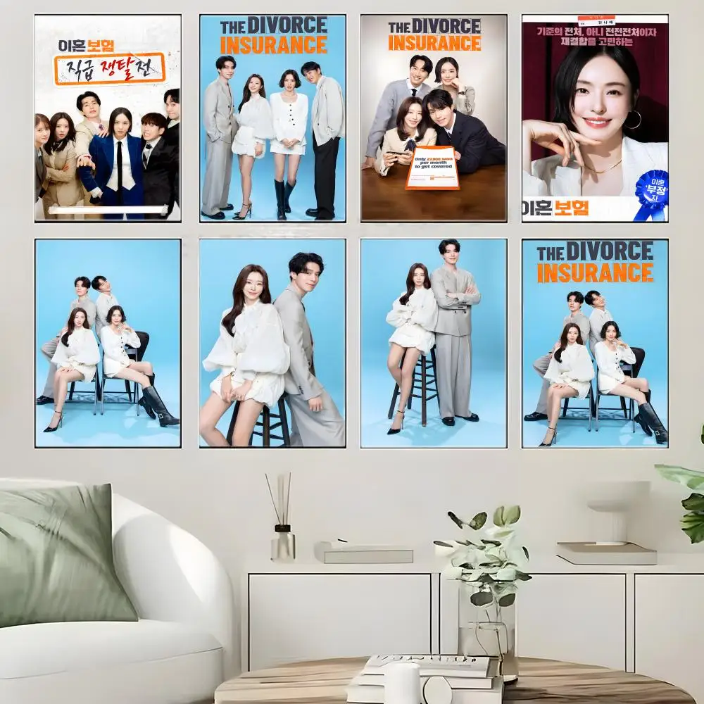 Korean drama D-DivorceS InsuranceS Poster  Self-adhesive Art Waterproof Paper Sticker Coffee House Bar Room Wall Decor