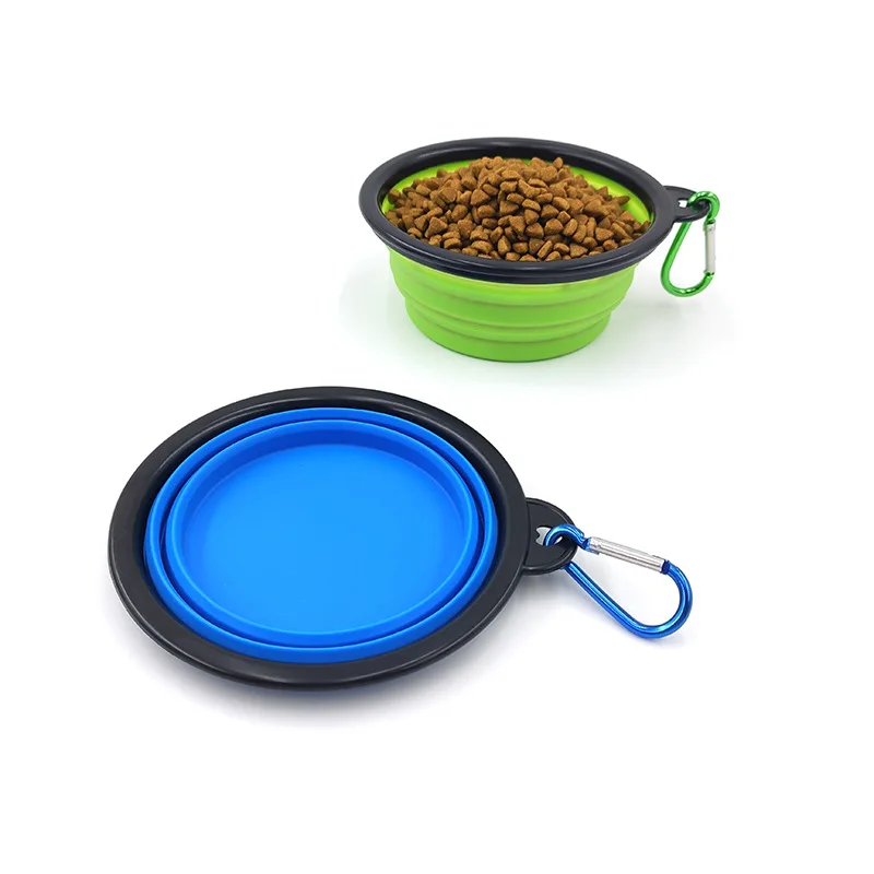 Foldable Silicone Pet Bowl Portable Dog Food Container Foldable Feeder Suitable for Outdoor Camping Pet Food Bowl Use Meal Mats