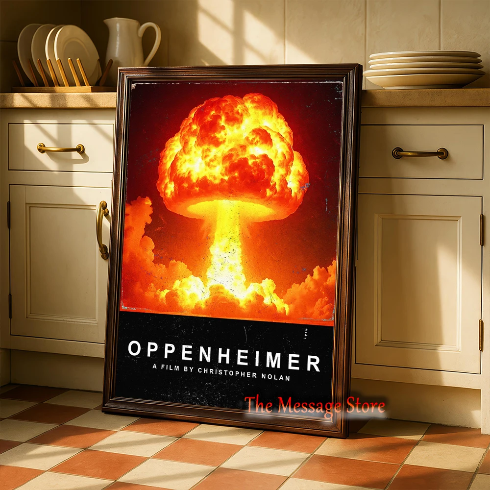 Oppenheimer Biography of Scientists Movie Poster Classic Science Inspired Movie Film Poster Canvas Painting Wall Pictures Decor