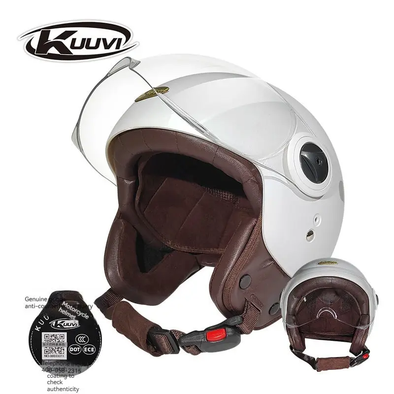 

Полнолицевой мотоциклетный шлем в винтажном стиле — классический мужской электрический велосипедный шлем в стиле ретро с солнцезащитным козырьком и быстросъемной системой