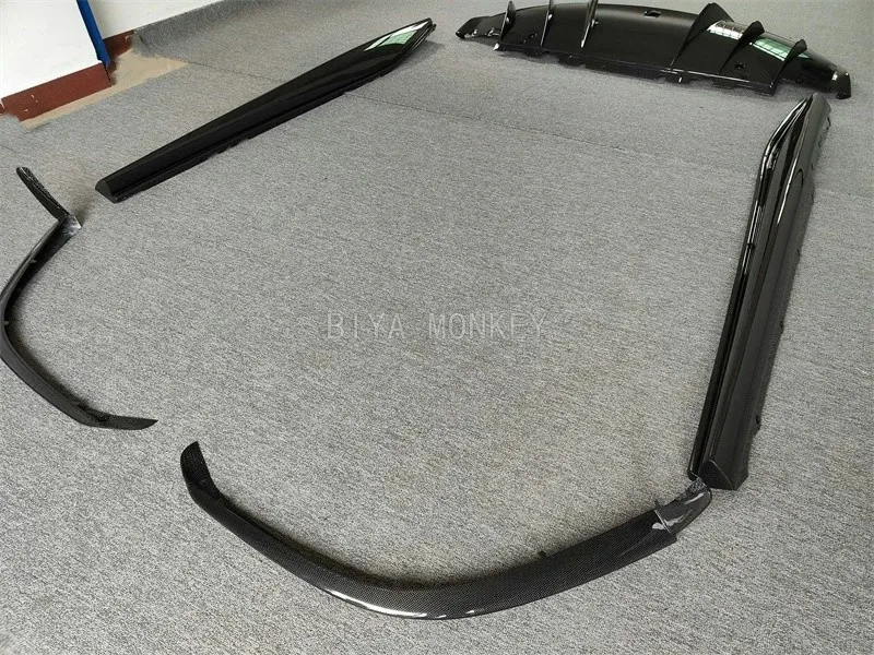 ألياف الكربون الجبهة الشفاه الخلفية الناشر المفسد التنانير الجانبية OEM نمط طقم الجسم لفيراري 296 الترقية على نمط OEM #5