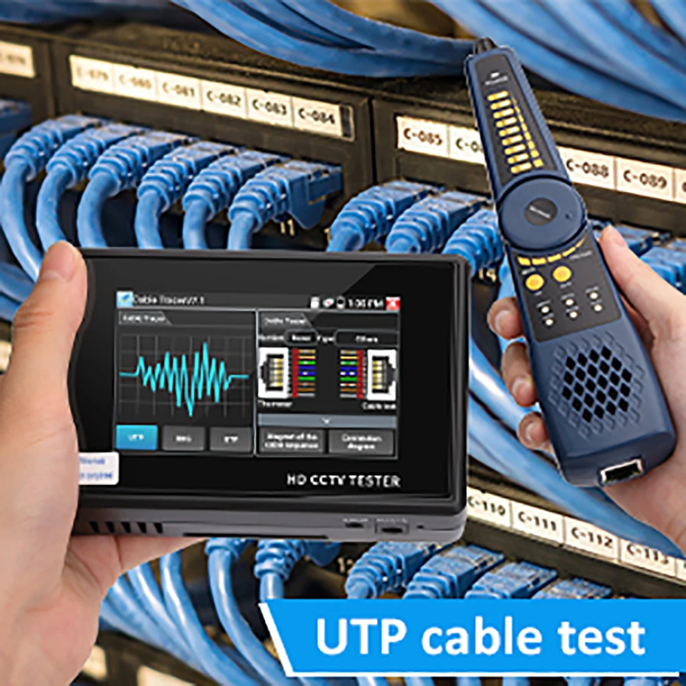 Münpow-Testeur de caméra IP analogique 1800ADH-Plus, avec traqueur de fil, 4 pouces, 4K H.disparates IP CVBS CVI TVI AHD