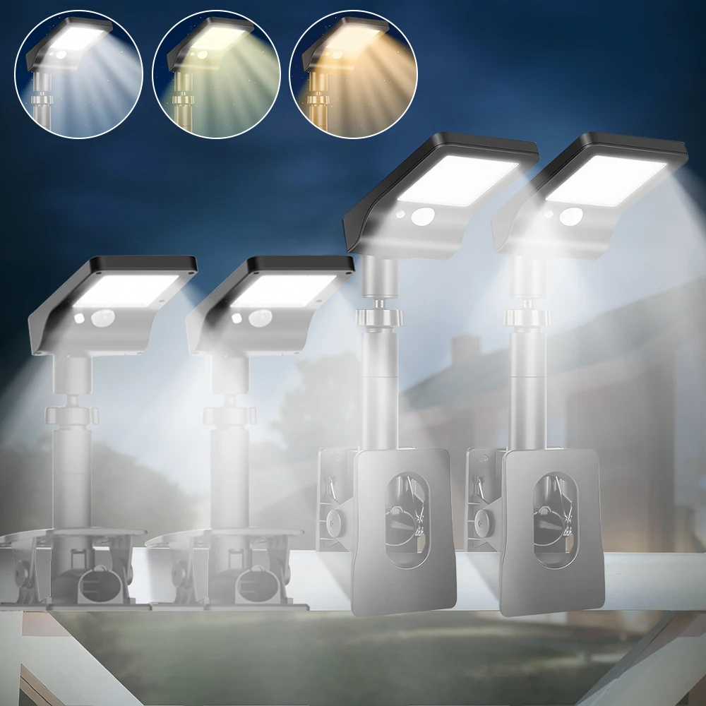 

2PCS/4PCS Clip-On Solar Lights for Outdoor Use, Motion Sensor Outdoor Lighting, IP65 Waterproof Solar Fence Lights, 3 Mode Security Lights for Fences, Decks and Gutters
