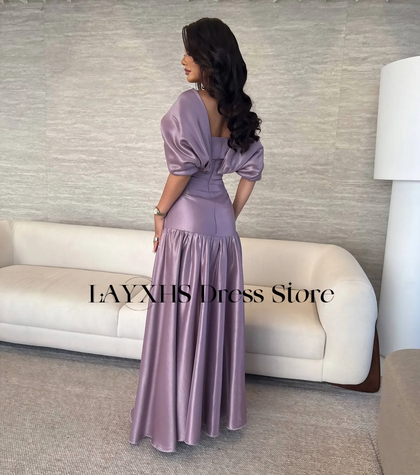 LAYXHS Hoge Kwaliteit V-hals Avondjurken A-lijn Backless Plooi Galajurken Quinceañera Jurken 2025, Aangepast