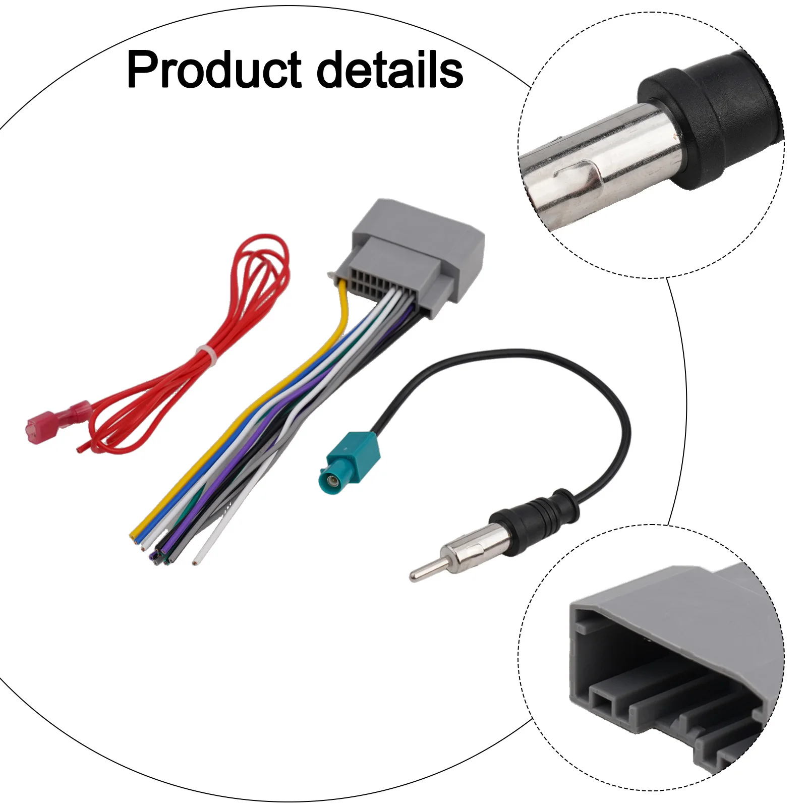 

Жгут проводов радиоприемника с антенным адаптером, подходящий для Jeep, Dodge, Chrysler 2006-2016, модели, модификация не требуется