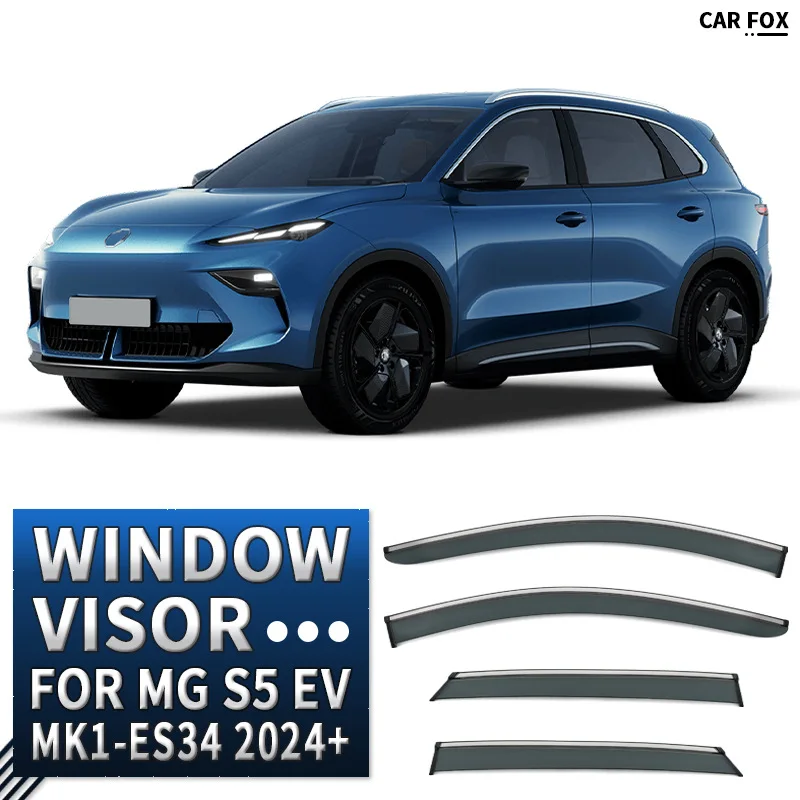 

4Pcs For MG S5 EV 2024+ Car Window Visor Awning Shelters Windshield Side Window Rain Sun Shade Auto Accessories