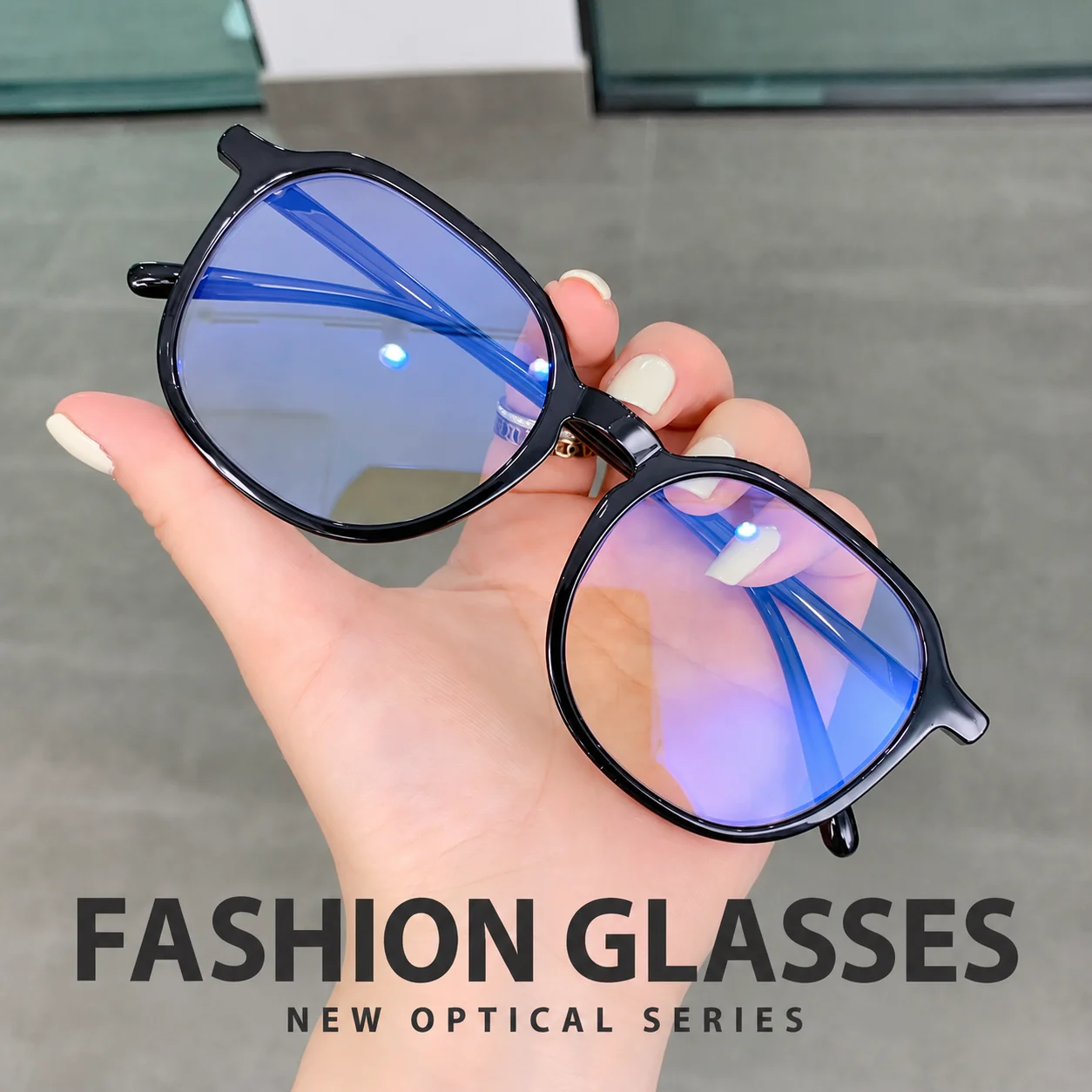 Prescription-Ready Glasses Clear Blue Light Filtering Glasses Round Full-Rim Glasses Unisex For Reading Screen Time Studying