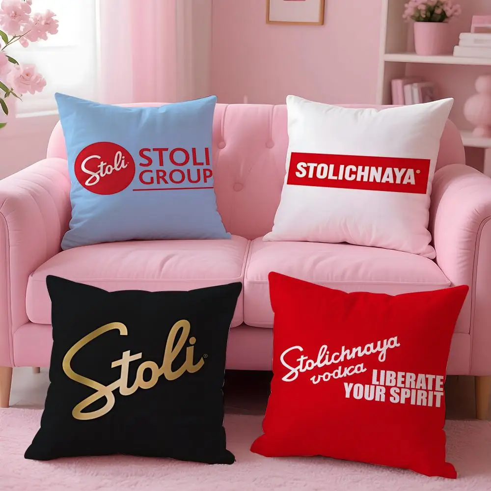alcohol Stolichnaya Cushion Cover Cushion Cover Set 4Pcs 50x50 45x45 40x40 Pillowcase Decorative Sofa Home Decor