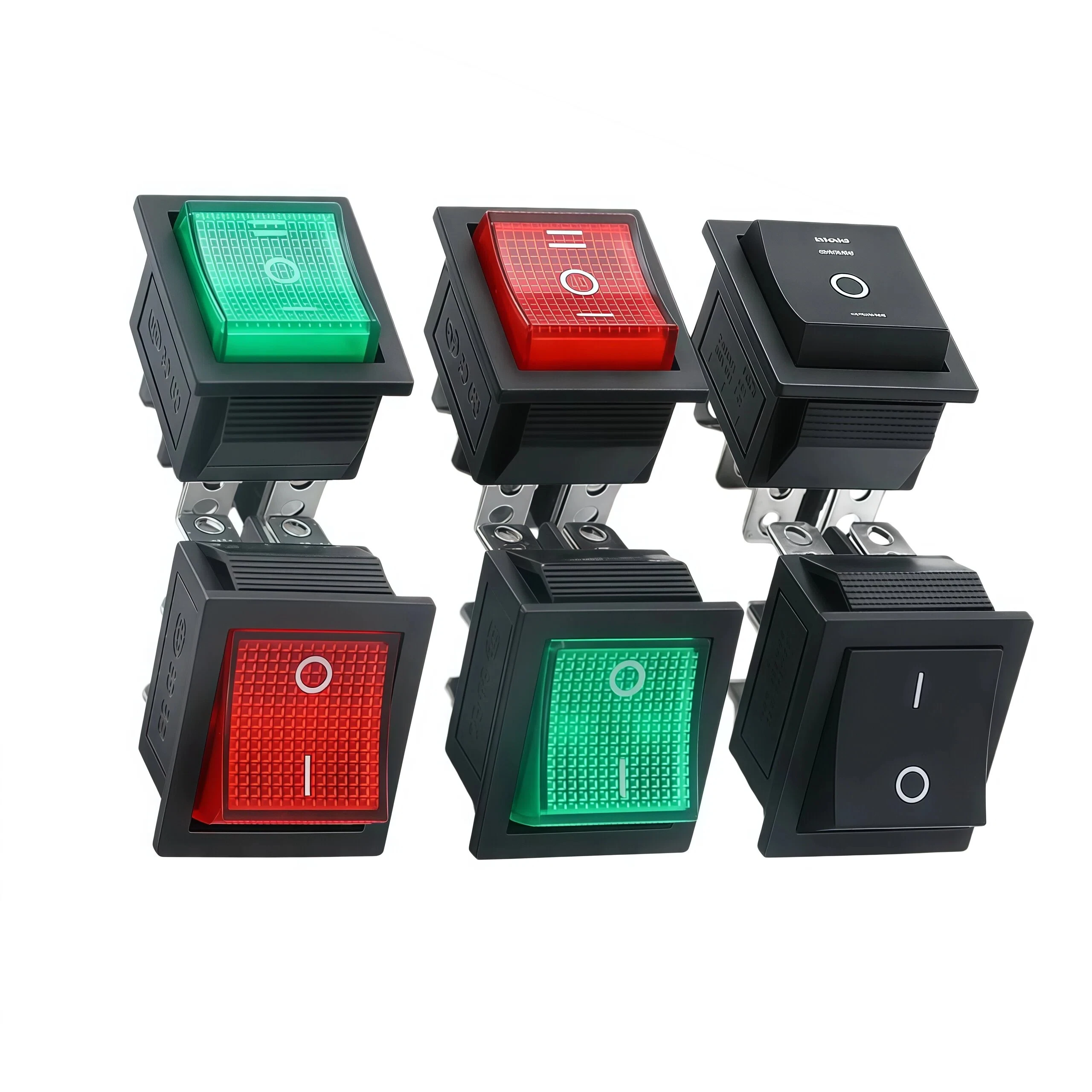 31x25 مللي متر KCD4 الروك التبديل 4 دبابيس 2/3 موقف جهاز كهربائي مع مفتاح الإضاءة 16A 250VAC / 20A 125VAC #4