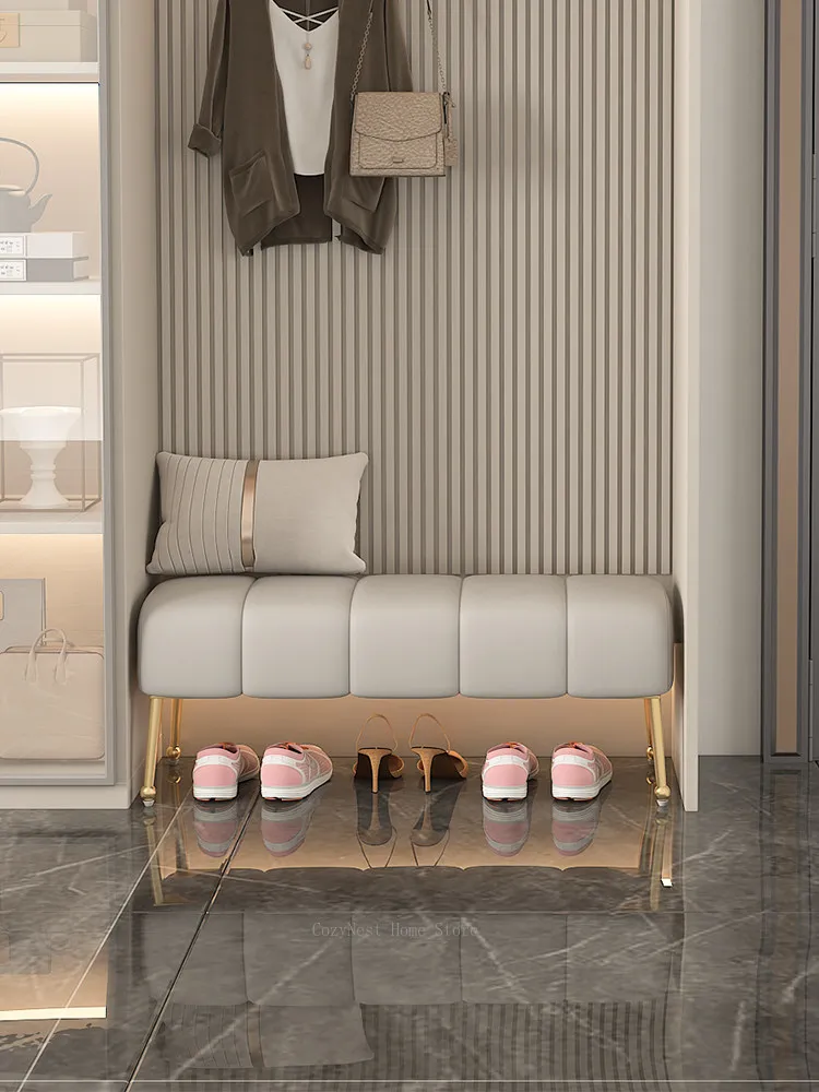 For home shoe stools, doorway stools for narrow bedrooms, benches at the foot of beds, walk-in closets, and long benches
