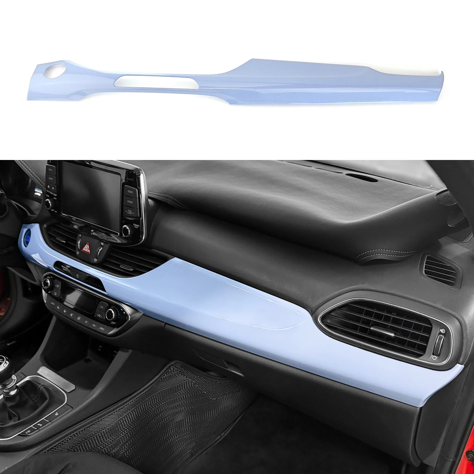 

Blue Dashboard Trim Strip Center Console Panel Cover For Hyundai i30 N 2018-2023 Interior Style