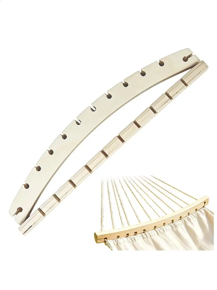 Spreader Bar Hammock 2 Pieces Wooden Portable Detachable Replacements Hammock Replacement Parts for Camping Backyard Patio